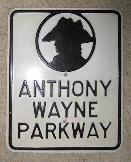 Indiana Anthony Wayne Parkway sign.