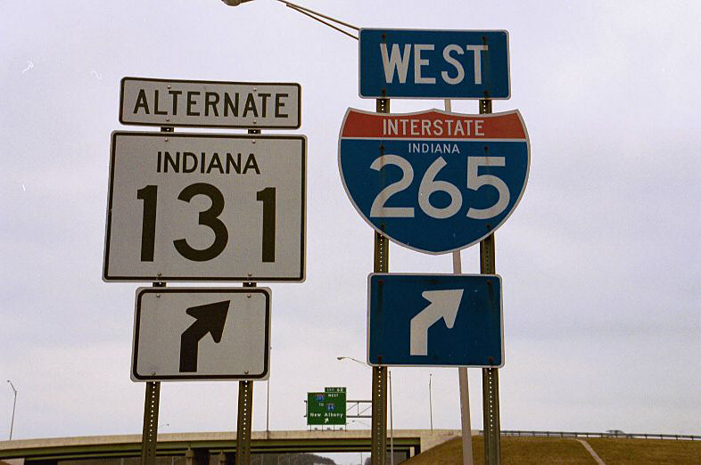 Indiana - State Highway 131 and Interstate 265 sign.