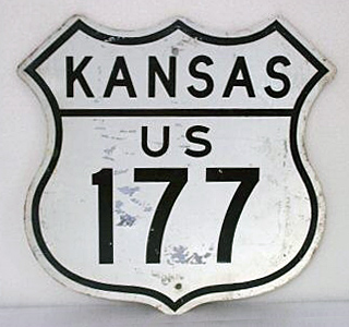 Kansas U.S. Highway 177 sign.