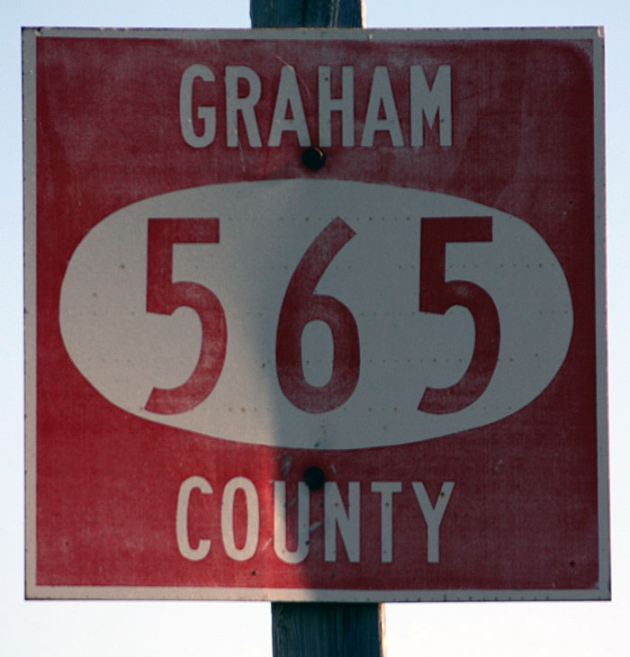 Kansas Graham County route 565 sign.
