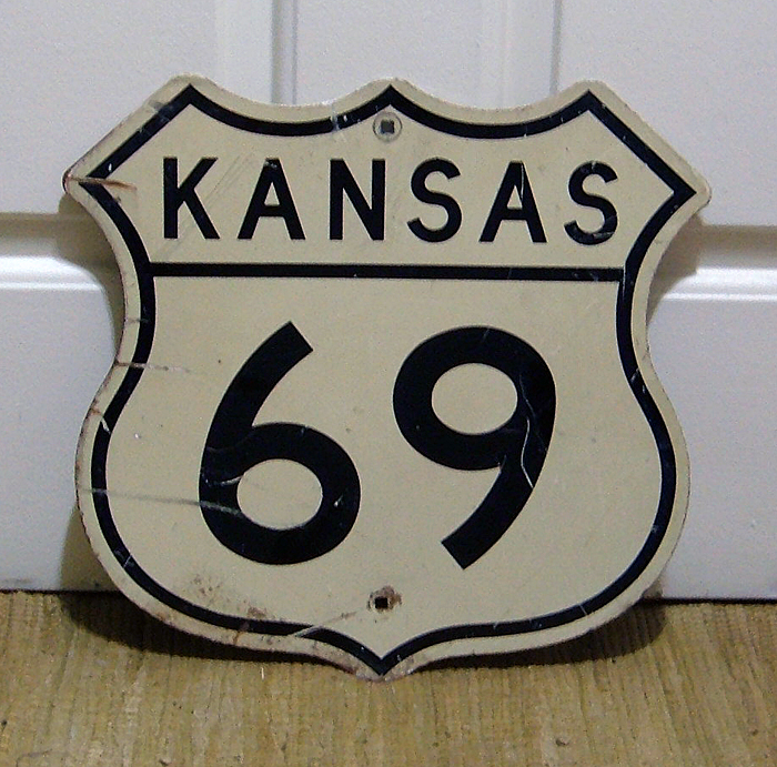 Kansas U.S. Highway 69 sign.