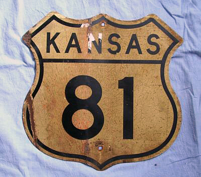 Kansas U.S. Highway 81 sign.