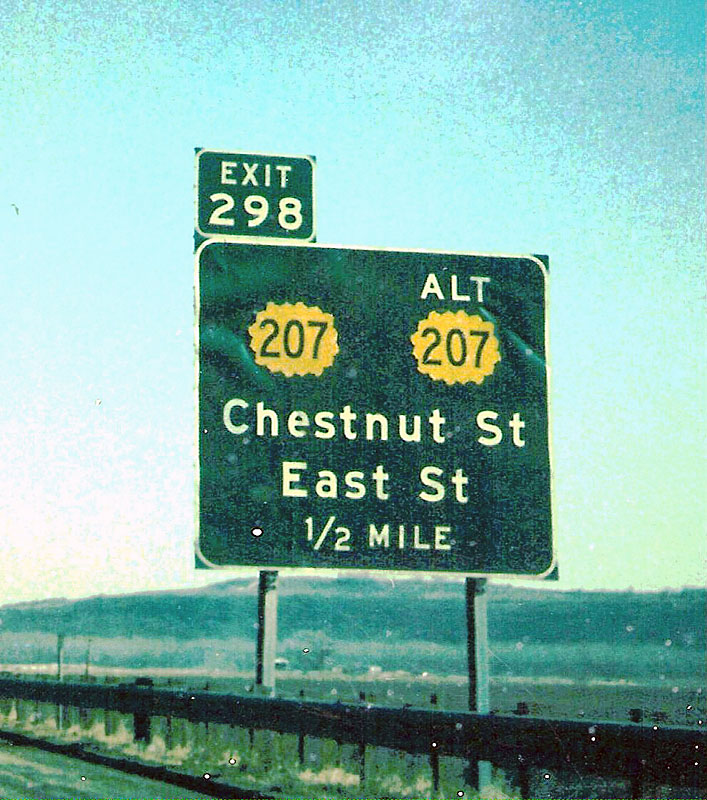 Kansas State Highway 207 sign.