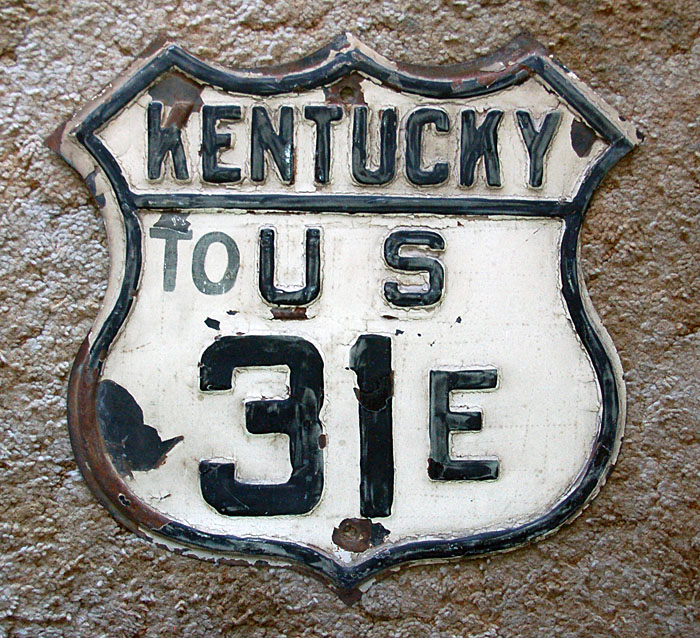 Kentucky U. S. highway 31E sign.