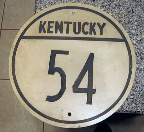 Kentucky State Highway 54 sign.