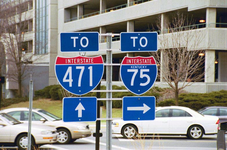 Kentucky - Interstate 75 and Interstate 471 sign.
