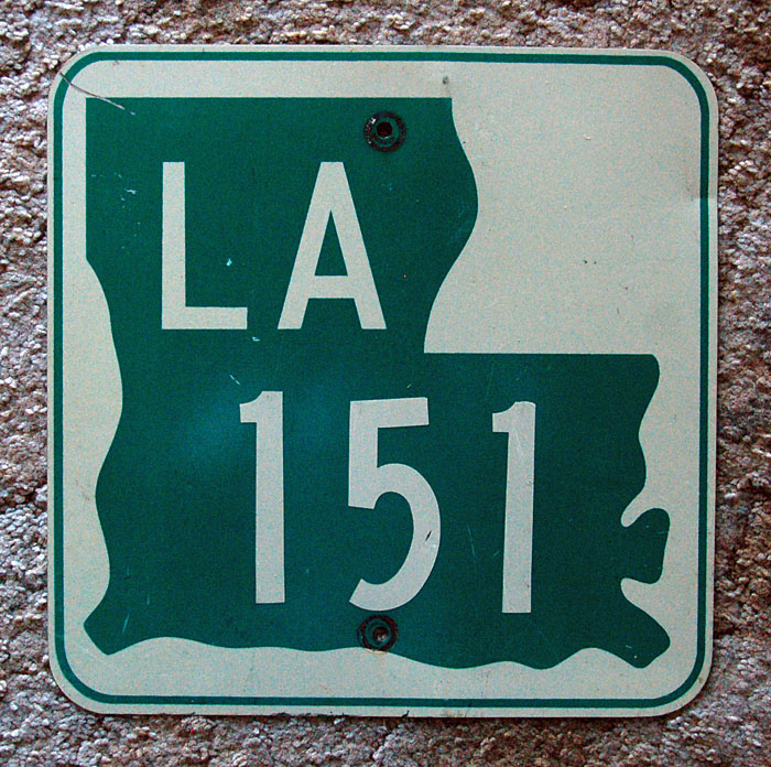 Louisiana State Highway 151 sign.