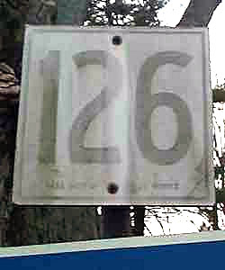 Massachusetts State Highway 126 sign.