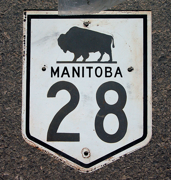 Manitoba Provincial Highway 28 sign.