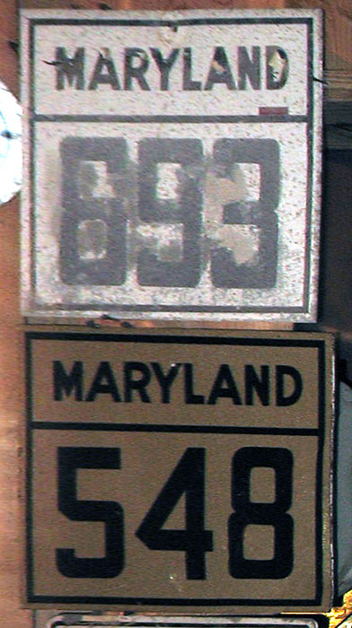 Maryland - State Highway 548 and State Highway 693 sign.