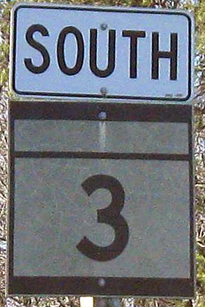 Maryland State Highway 3 sign.