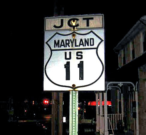 Maryland U.S. Highway 11 sign.
