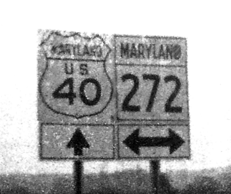 Maryland - State Highway 272 and U.S. Highway 40 sign.