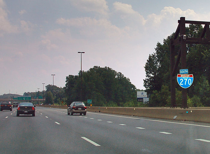 Maryland Interstate 270 sign.