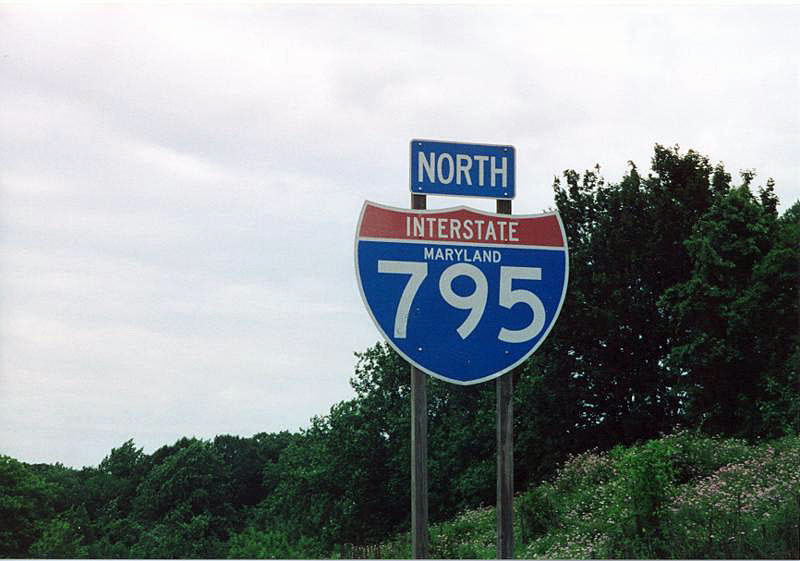 Maryland Interstate 795 sign.
