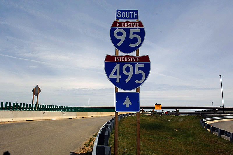 Maryland - Interstate 95 and Interstate 495 sign.