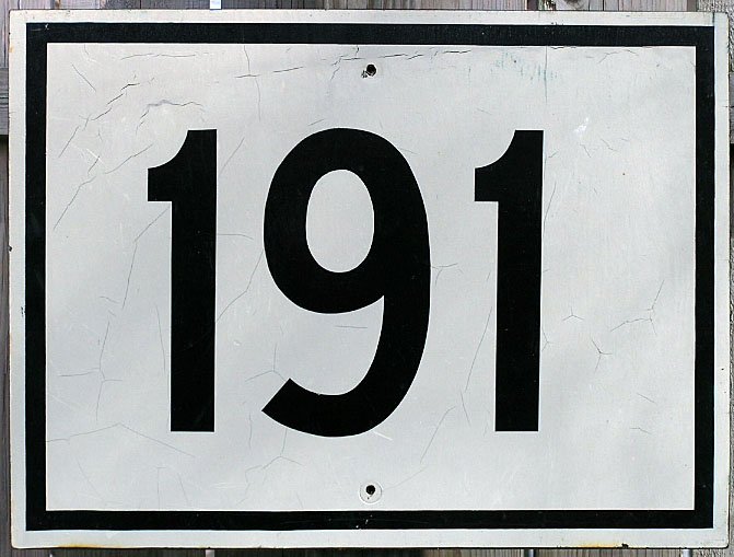 Maine State Highway 191 sign.