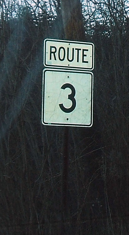 Maine State Highway 3 sign.