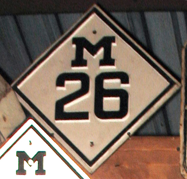 Michigan State Highway 26 sign.
