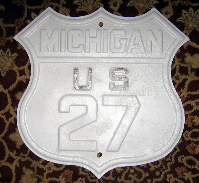 Michigan U.S. Highway 27 sign.