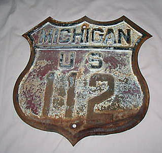 Michigan U.S. Highway 112 sign.