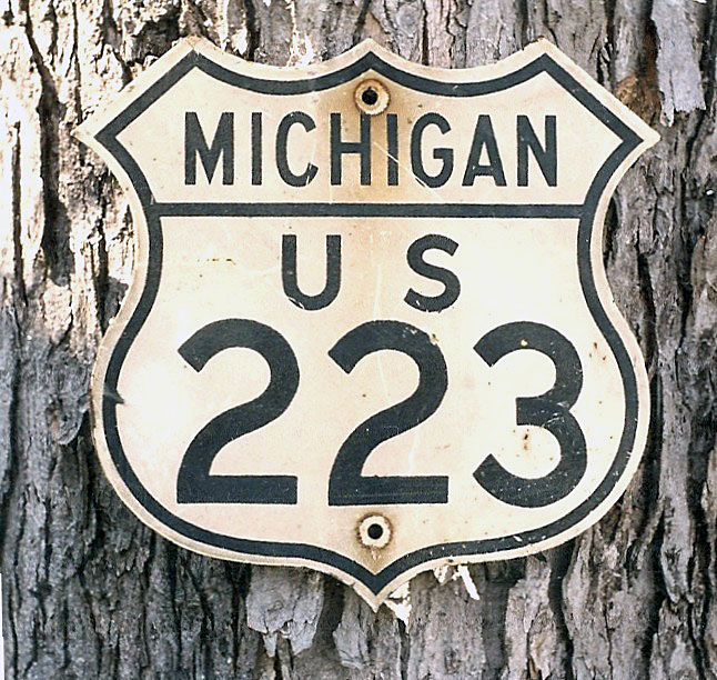 Michigan U.S. Highway 223 sign.