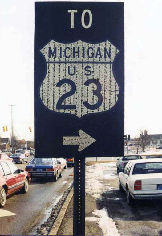 Michigan U.S. Highway 23 sign.