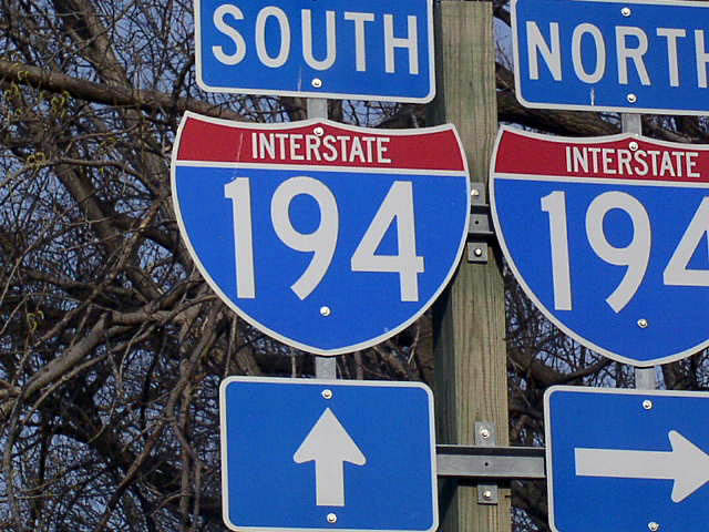 Michigan Interstate 194 sign.