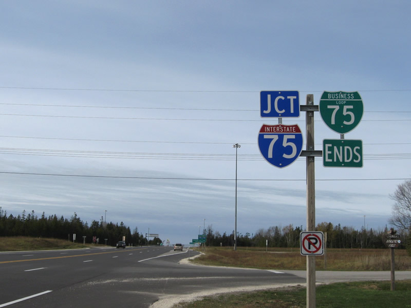 Michigan Interstate 75 sign.