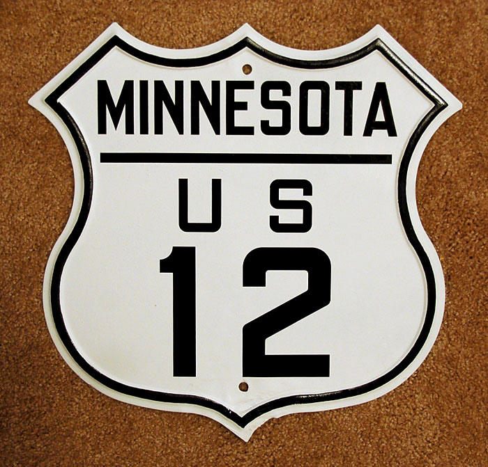 Minnesota U.S. Highway 12 sign.