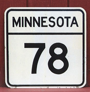 Minnesota State Highway 78 sign.