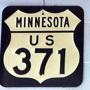 Minnesota U.S. Highway 371 sign.