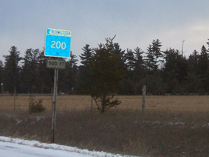 Minnesota State Highway 200 sign.