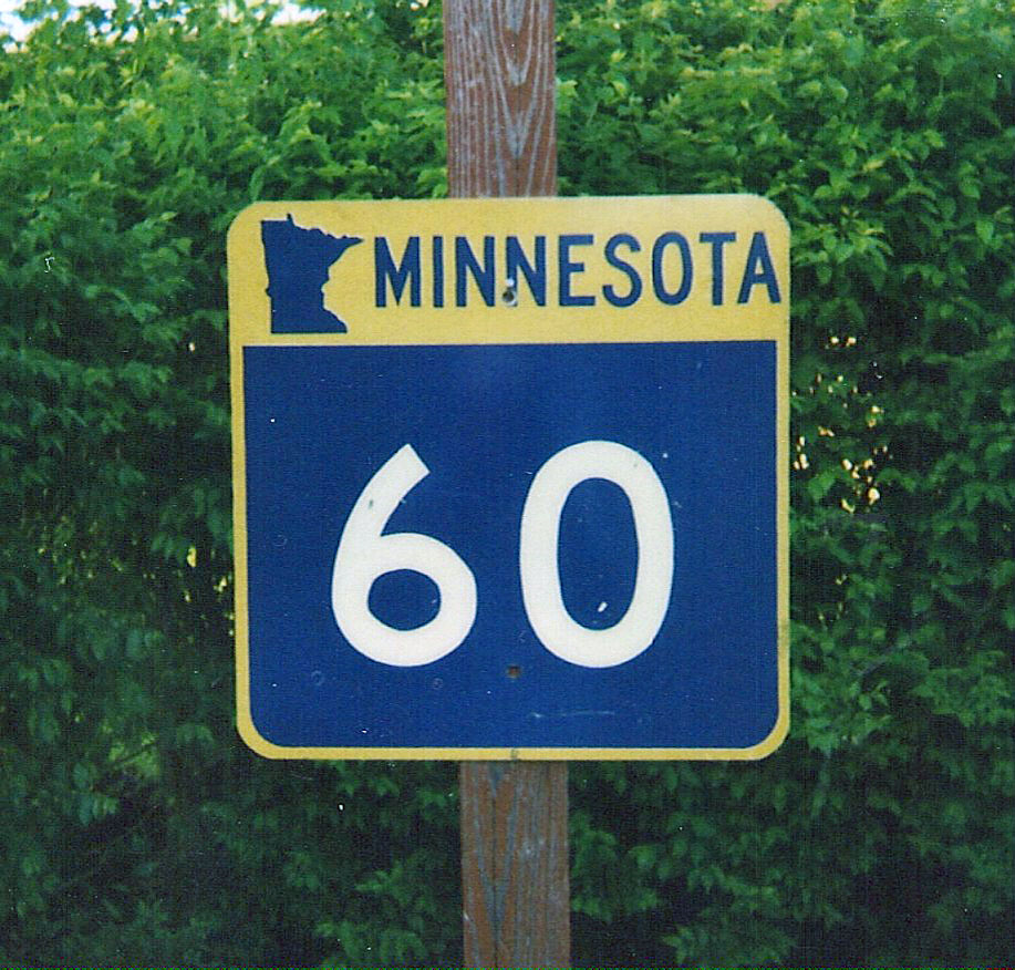 Minnesota State Highway 60 sign.