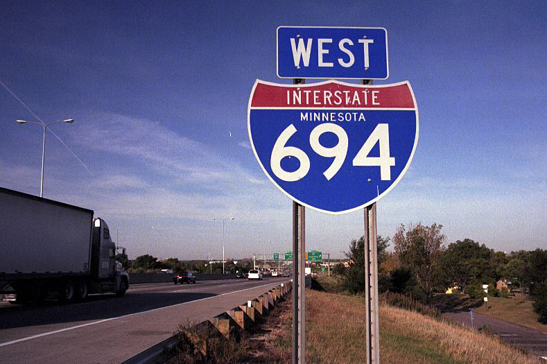 Minnesota Interstate 694 sign.