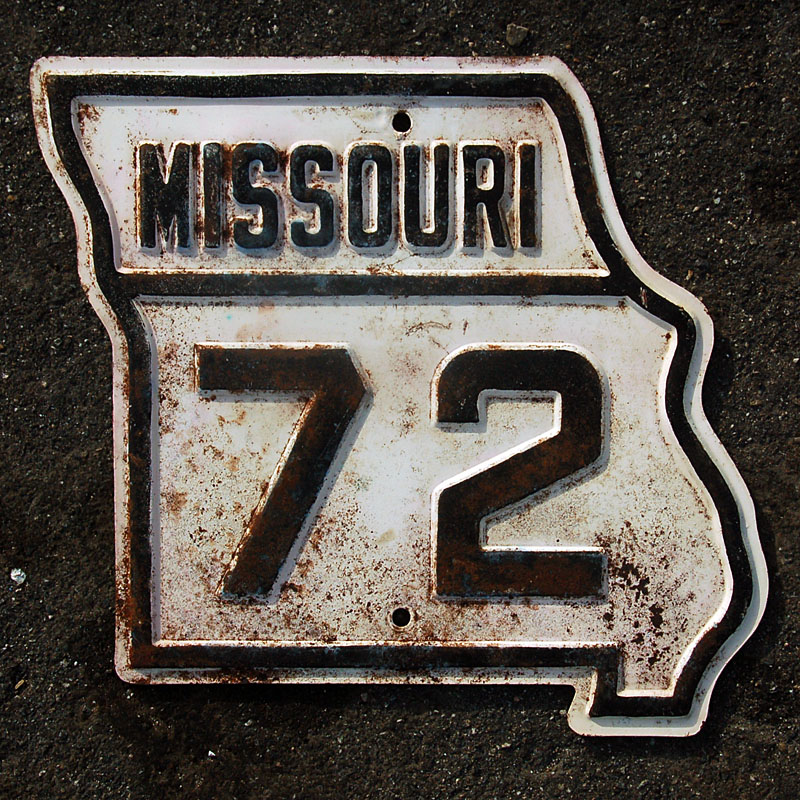 Missouri State Highway 72 sign.