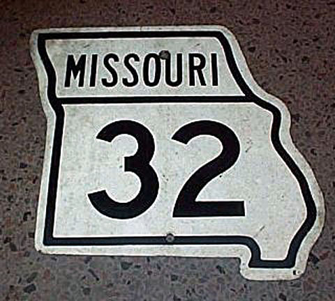 Missouri State Highway 32 sign.