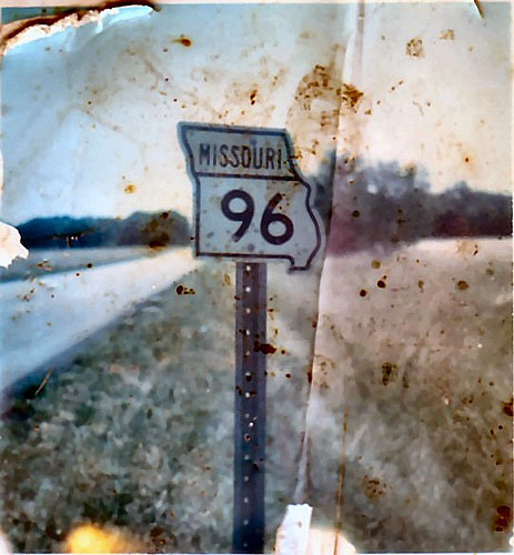 Missouri State Highway 96 sign.