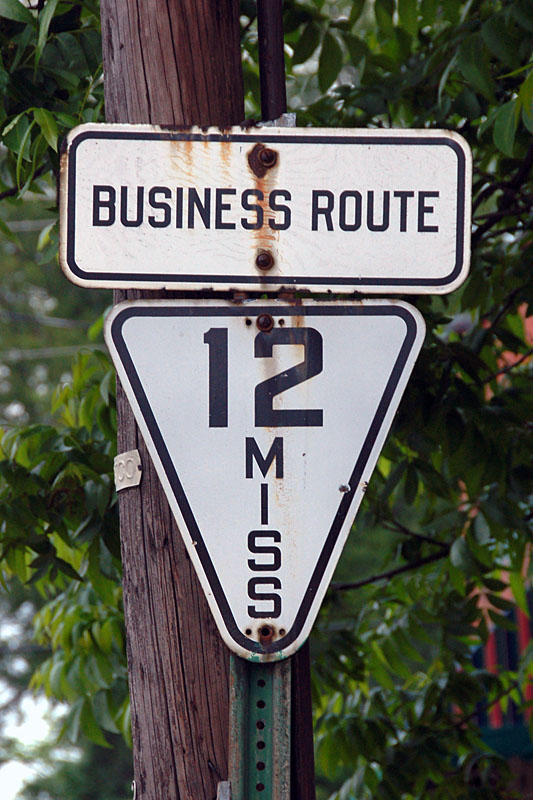 Mississippi State Highway 12 sign.