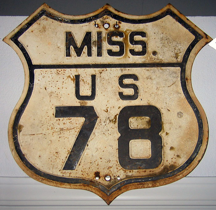 Mississippi U.S. Highway 78 sign.