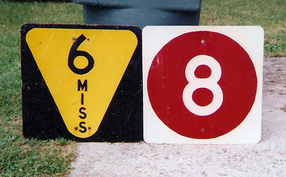 Mississippi - State Highway 8 and State Highway 6 sign.