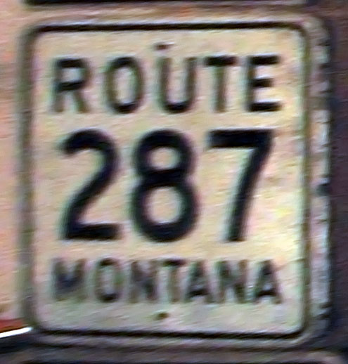 Montana State Highway 287 sign.