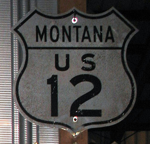 Montana U.S. Highway 12 sign.