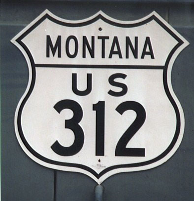 Montana U.S. Highway 312 sign.