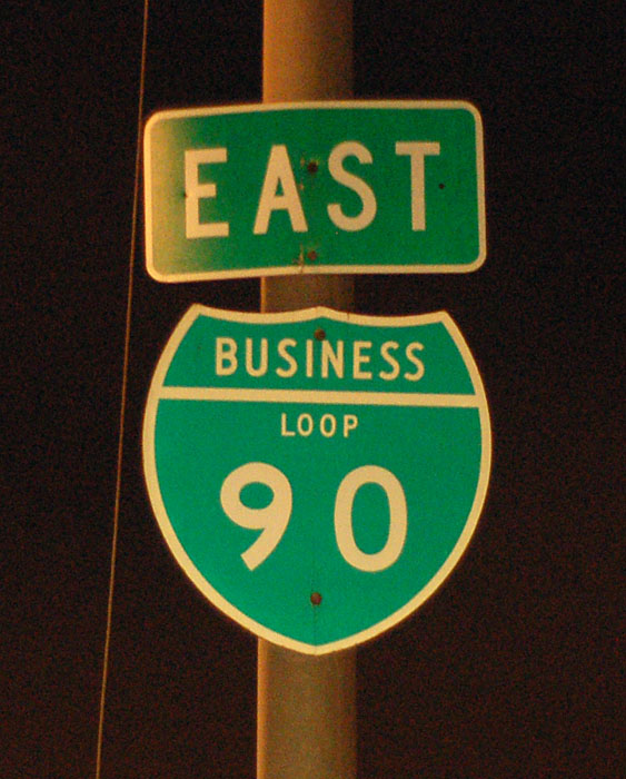 Montana business loop 90 sign.