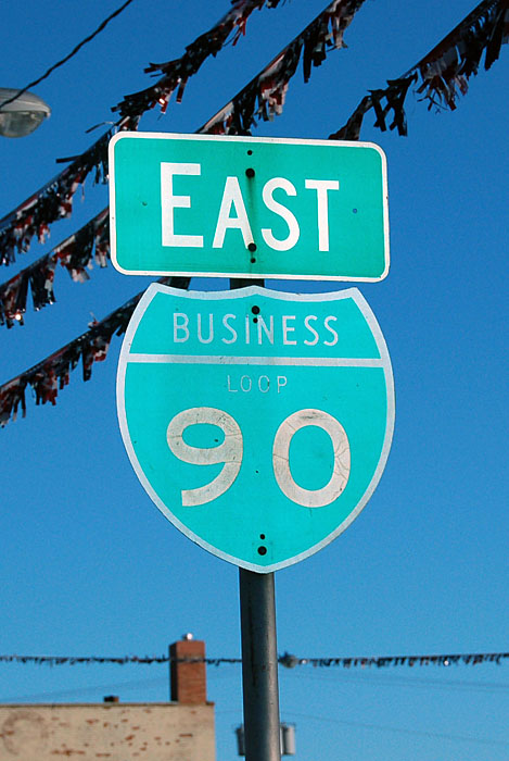 Montana business loop 90 sign.