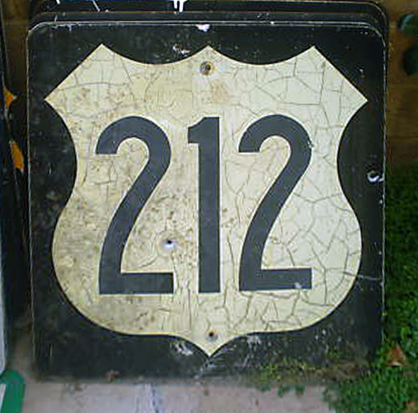 Montana U.S. Highway 212 sign.
