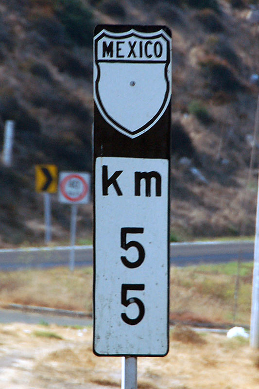 Mexico Federal Highway 0 sign.