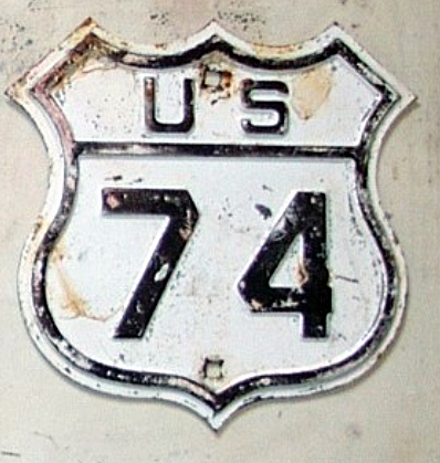 North Carolina U.S. Highway 74 sign.