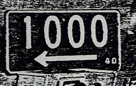 North Carolina state secondary route 1000 sign.